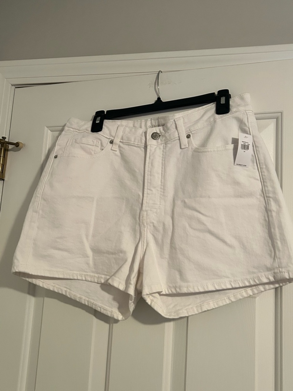 Old Navy White O.G. Straight High-Rise Denim Shorts